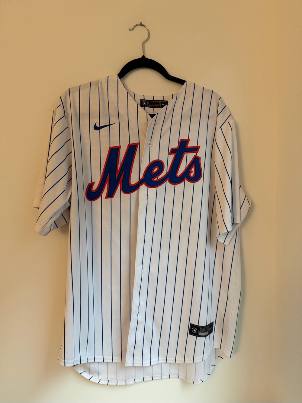 Nike White and Blue New York Mets Jersey - Jacob DeGrom